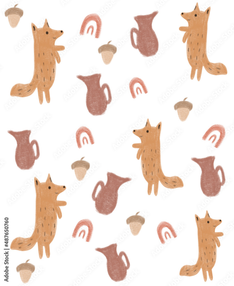 Pattern animals fox Pattern animals fox
