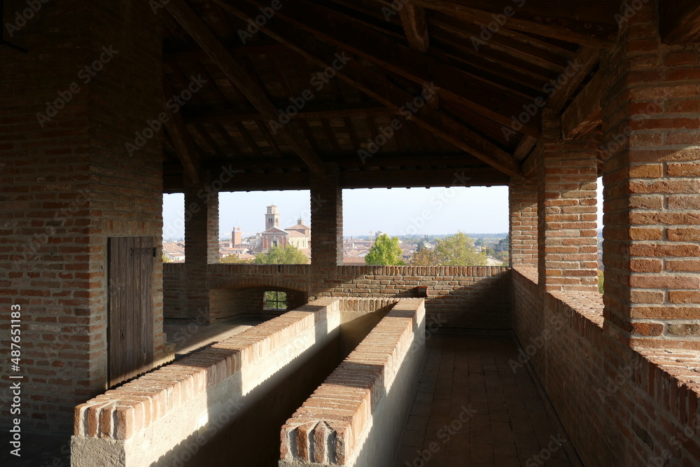 panorama of the city and of the countryside from the top of the tower of Sforza Castle in Imola panorama of the city and of the countryside from the top of the tower of Sforza Castle in Imola