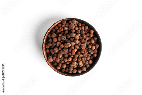 Allspice isolated on a white background. Seasoning