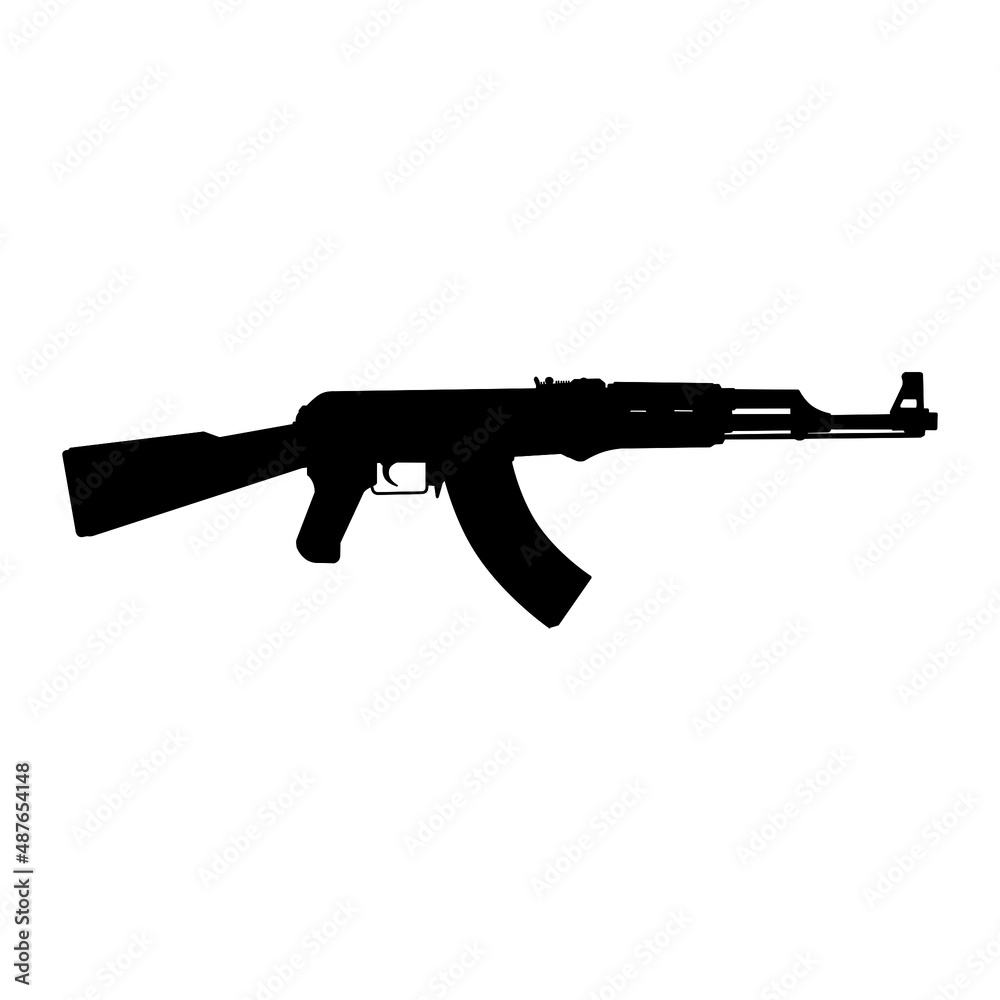 Illustration of AK-47 Weapon icon Illustration of AK-47 Weapon icon