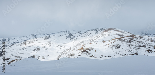il versante laziale del parco nazionale di abruzzo lazio e molise (le mainarde) in una giornata nebbiosa photo