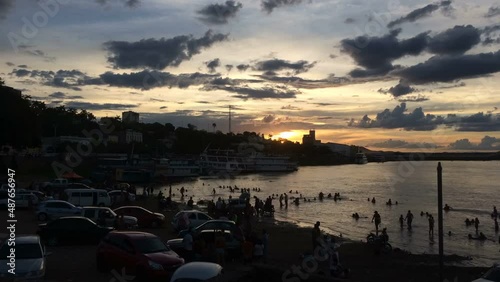 Sunset in the harbor