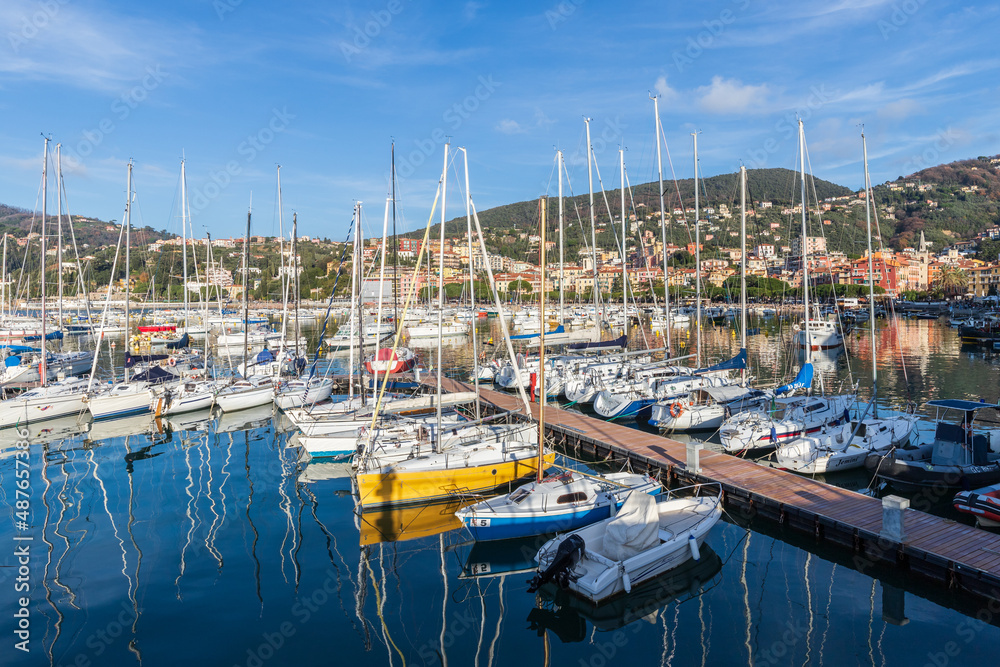 The small port of Lerici in Liguria, Italy