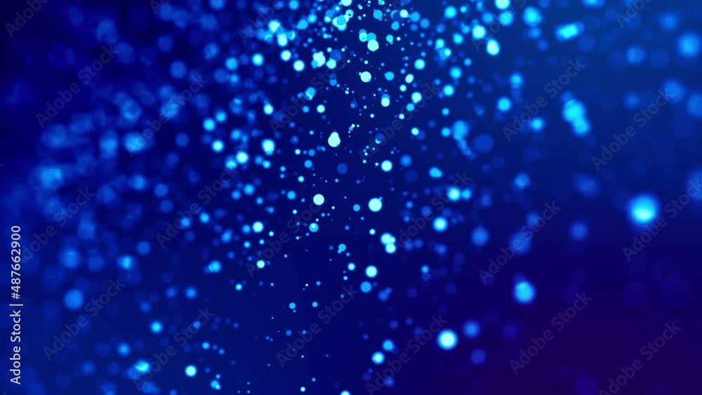 Magic blue glowing particles flow in viscous liquid and bright glisten. 4k 3d sci-fi background with glittering particles, depth of field and bokeh. Luma matte as alpha channel. Magic blue glowing particles flow in viscous liquid and bright glisten. 4k 3d sci-fi background with glittering particles, depth of field and bokeh. Luma matte as alpha channel.