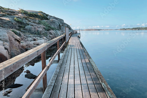 wooden bridge over the sea