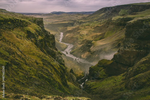 Obraz na płótnie Islandia Haifoss w salonie