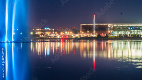 Obraz na płótnie Panorama Poznania w salonie