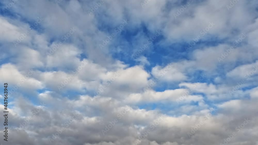 Clouds float across the sky. Seamless loop. Clouds float across the sky. Seamless loop.