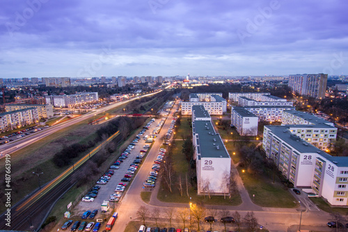 Obraz na płótnie Panorama Poznania w salonie