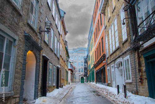 View on a part  of the pretty old town of Quebec  a UNESCO heritage site