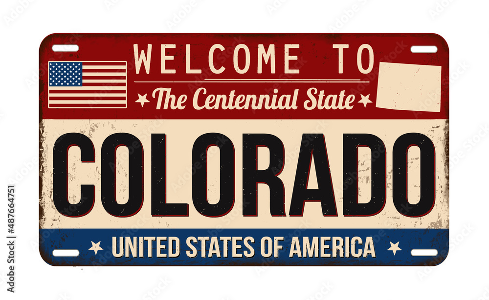 Welcome to Colorado vintage rusty license plate