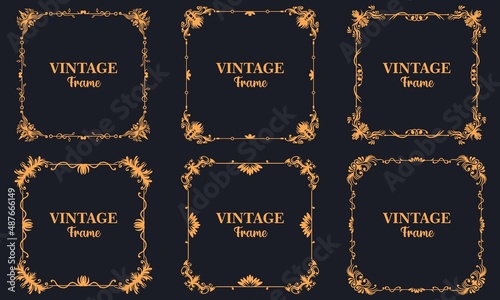 Vintage frame ornamental decoration vector illustration for your company or brand