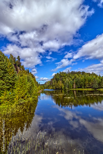 The water mirroring the sky and its colors - Thunder Bay, Ontario, Canada