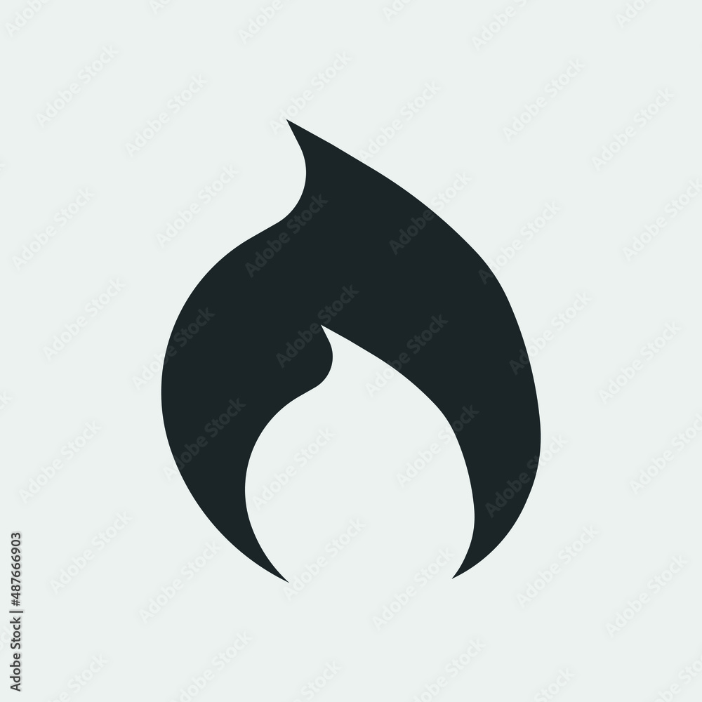 Flame vector icon illustration sign