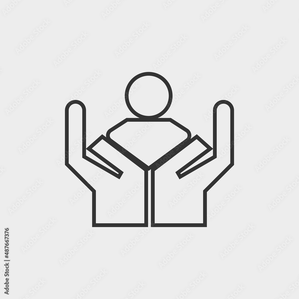Humanitarian vector icon illustration sign Humanitarian vector icon illustration sign