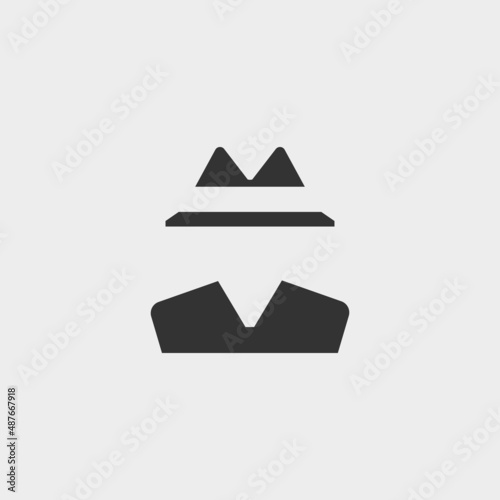 Invisible person vector icon illustration sign