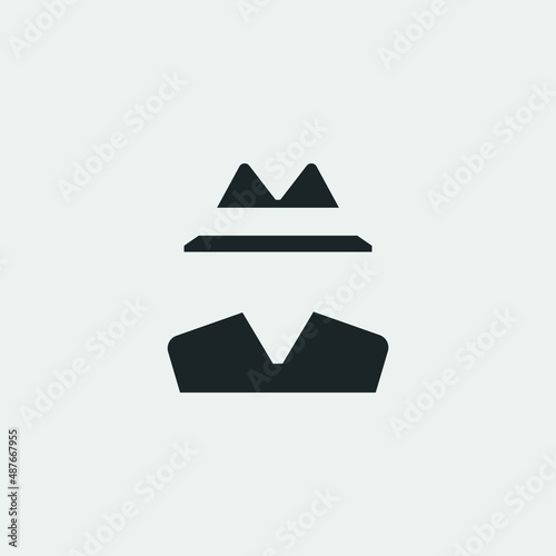 Invisible person vector icon illustration sign