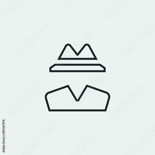 Invisible person vector icon illustration sign