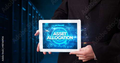 Wallpaper Mural Person holding tablet, business concept Torontodigital.ca