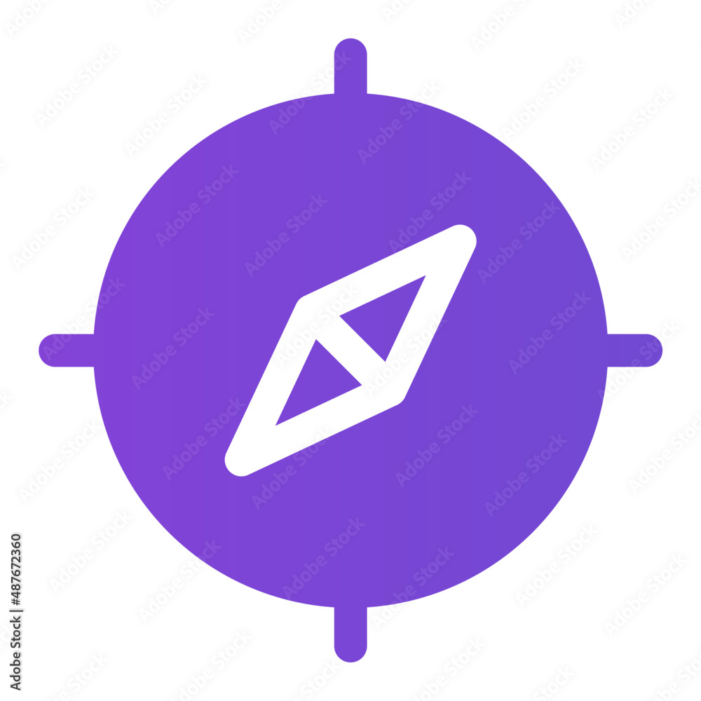 Fototapeta premium compass gradient icon