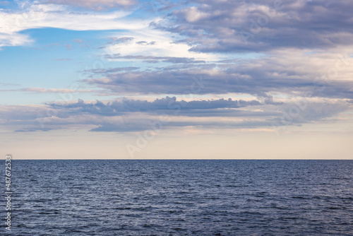 Black Sea seen from coast in Nesebar city, Bulgaria