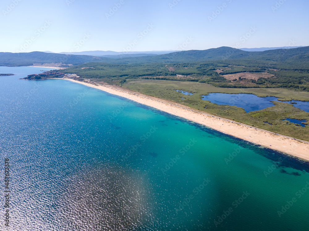 Aerial view of The Driver Beach near resort of Dyuni, Bulgaria