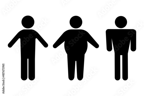 Icon with silhouettes signs different people. Silhouette illustration. Vector concept. Vector illustration. stock image.