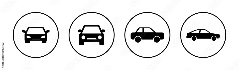 Car icons set. car sign and symbol. small sedan Car icons set. car sign and symbol. small sedan