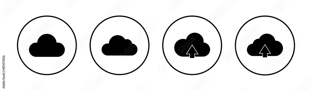 Cloud icons set. cloud sign and symbol