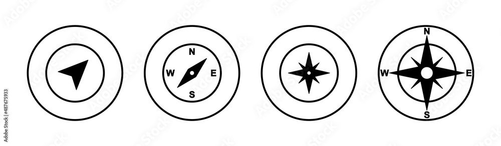 Compass icons set. arrow compass icon sign and symbol Compass icons set. arrow compass icon sign and symbol