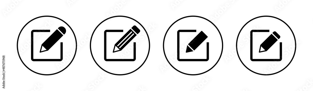 Edit icons set. edit document sign and symbol. edit text icon. pencil. sign up Edit icons set. edit document sign and symbol. edit text icon. pencil. sign up