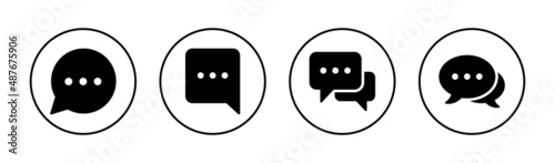 Chat icons set. speech bubble sign and symbol. comment icon. message