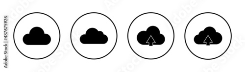 Cloud icons set. cloud sign and symbol