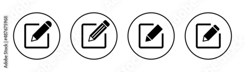 Edit icons set. edit document sign and symbol. edit text icon. pencil. sign up