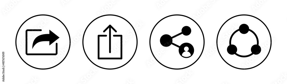 Share icons set. Sharing sign and symbol Share icons set. Sharing sign and symbol