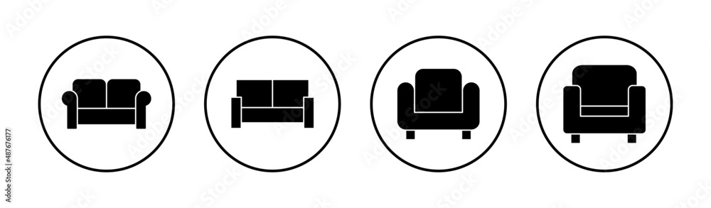 Sofa icons set. sofa sign and symbol. furniture icon Sofa icons set. sofa sign and symbol. furniture icon