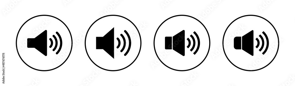 Speaker icons set. volume sign and symbol. loudspeaker icon. sound symbol Speaker icons set. volume sign and symbol. loudspeaker icon. sound symbol