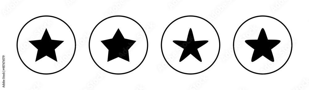 Fototapeta premium Star Icons set. rating sign and symbol. favourite star icon