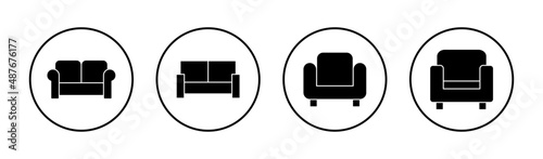 Sofa icons set. sofa sign and symbol. furniture icon