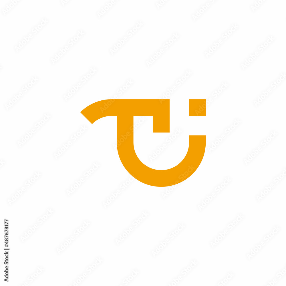 letter ti simple smile geometric line happy symbol logo vector letter ti simple smile geometric line happy symbol logo vector