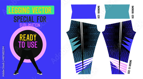 fitness leggings pants vector with mold and ready to use 
