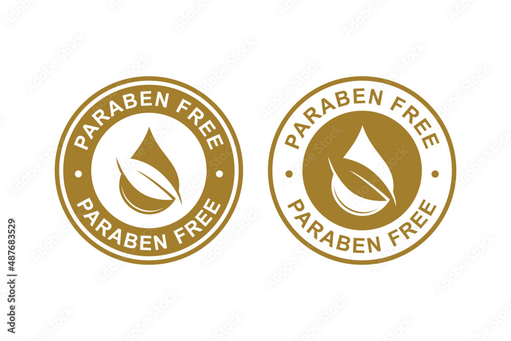 Paraben free vector logo design. Suitable for product label