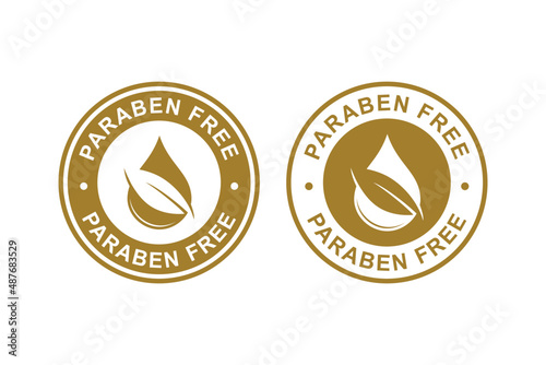 Paraben free vector logo design. Suitable for product label