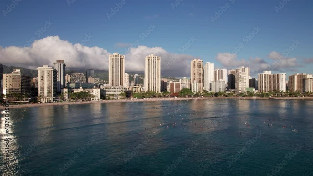 arial shots of waikiki near diamond head in honolulu, hawaii arial shots of waikiki near diamond head in honolulu, hawaii