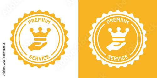 Premium service badge icon. Vector illustration