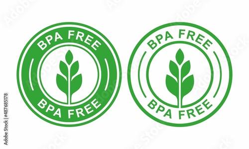  BPA free badge logo design. Suitable for natural label product 