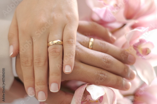 wedding bouquet in hands