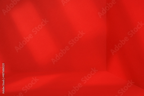 Red room with window shadow