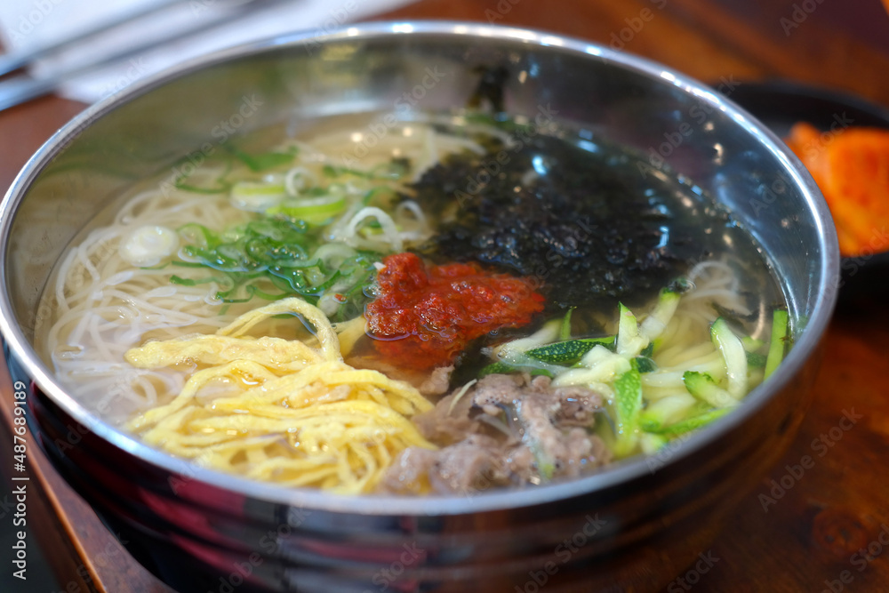 Banquet noodles with various garnish. Banquet noodles with various garnish.