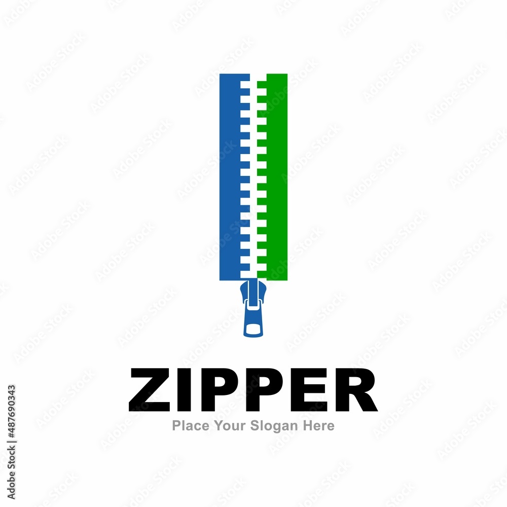 Letter I zipper logo vector design. Suitable for business, fashion design, initial name, poster, card and industry fashion symbol